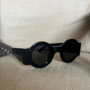 Rare Dries Van Noten Linda Farrow Sunglasses. Black.